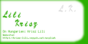lili krisz business card
